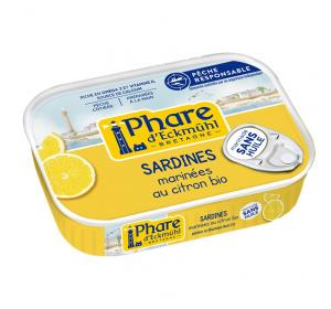 SARDINES MARINE SANS HUILE AU CITRON BIO